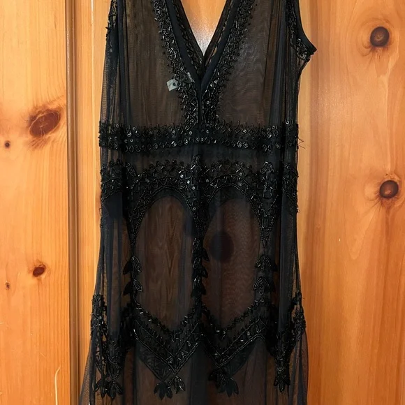 Free People Black Lace Mini Dress - Picture 5 of 7